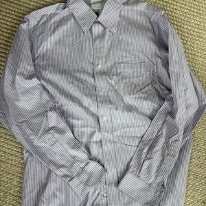 Brooks Brothers Gray Striped Dress Shirt